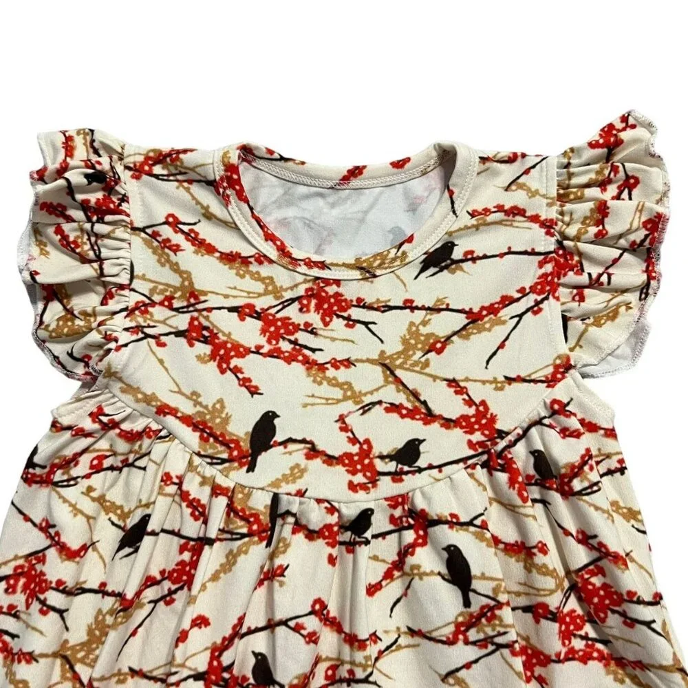 Boutique 3T Birds & Foliage Print Dress